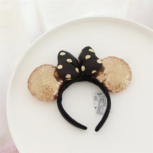 Disney Minnie Gold Bow Sequin Headband